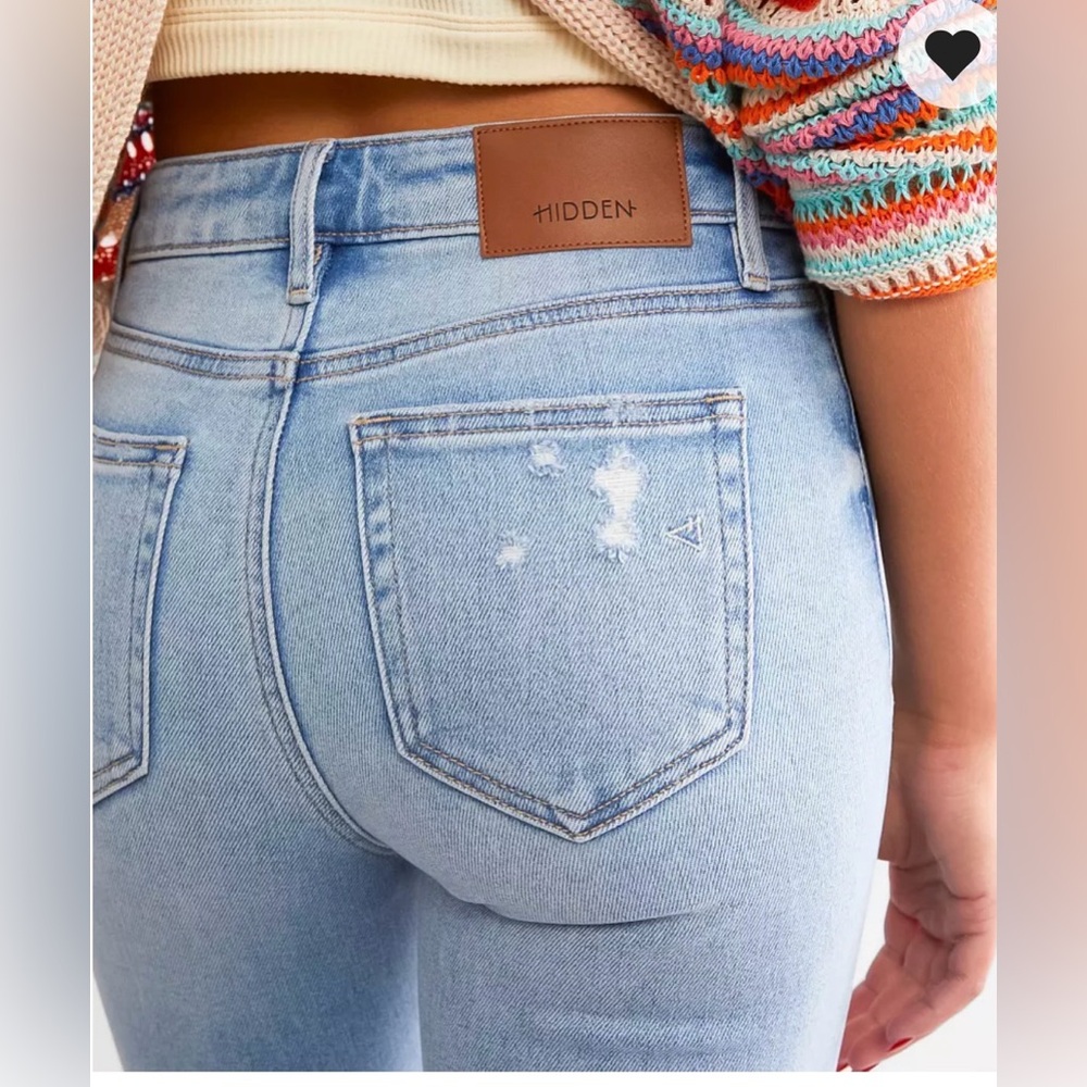 Like New Buckle Hidden Jeans Happi High Rise Flare Jean - Picture 13 of 14